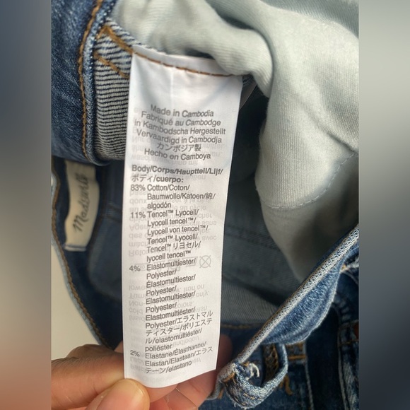 Madewell 10" High-Rise Skinny Jeans in Wendover Wash Tencel Denim Size 27 - Picture 9 of 10